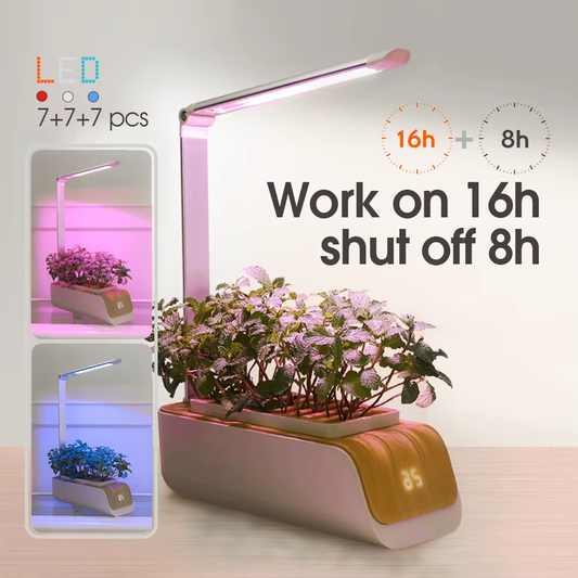 Hydroponic Kweeksysteem – Indoor Kruiden, Bloemen & Groenten Kit met LED Groeilamp – Slim Bodemloos Tuinsysteem